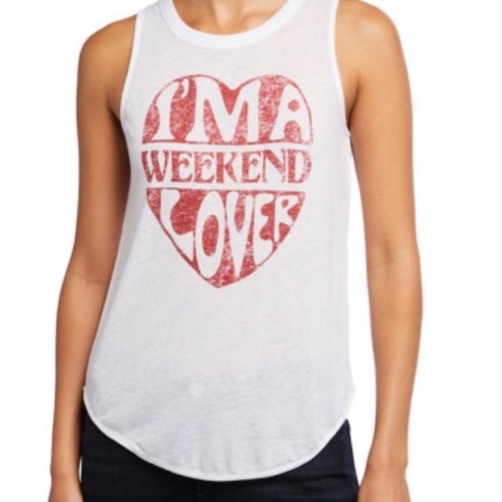 Chaser Weekend Lover Tank Top sz Medium - Picture 2 of 6